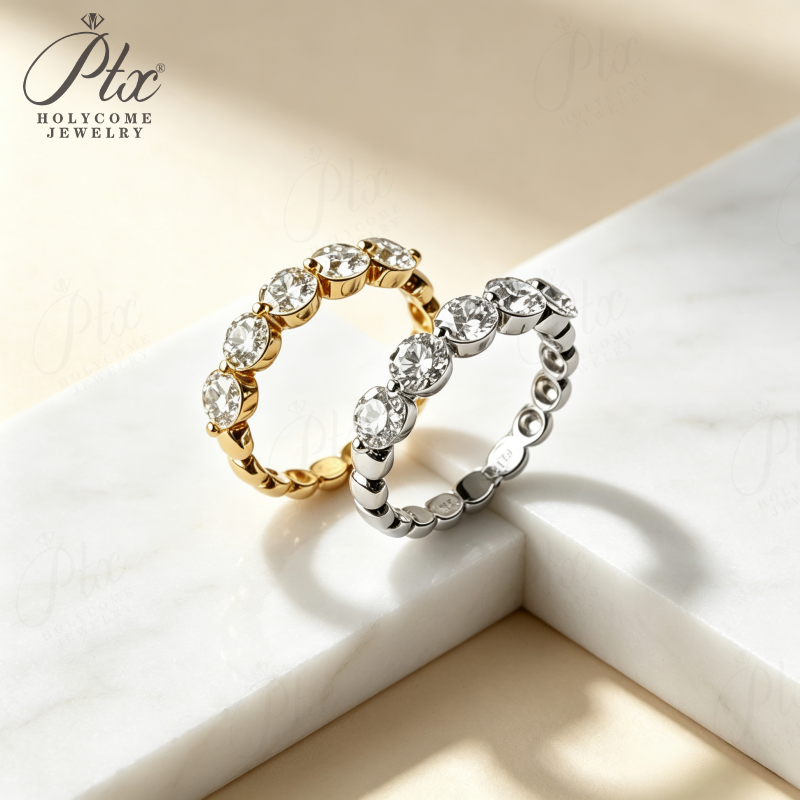 925 Sterling Silver Lab Diamond Ring