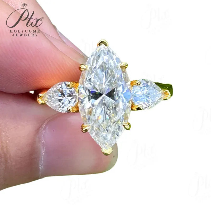 3ct Marquise Moissanite Ring 925 Sterling Silver