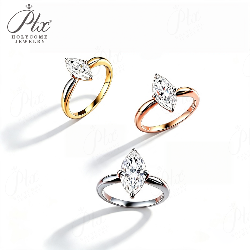 1.3ct Moissanite Engagement Ring 925 GRA