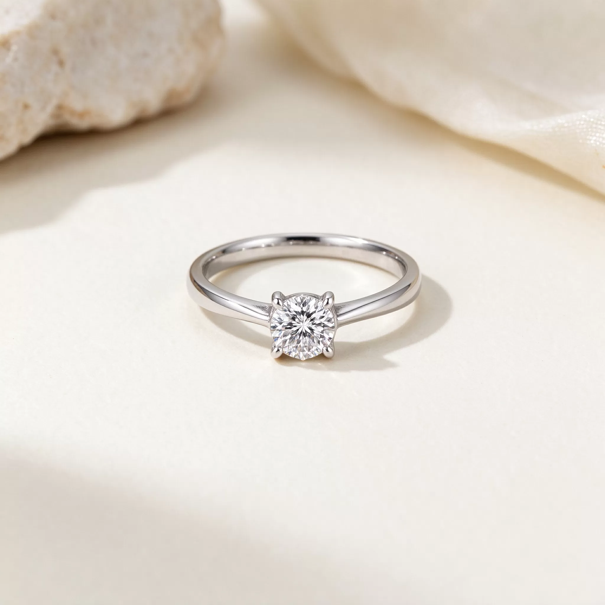 925 silver ring settings compared 925 sterling silver ring settings showing solitaire and pavé bands